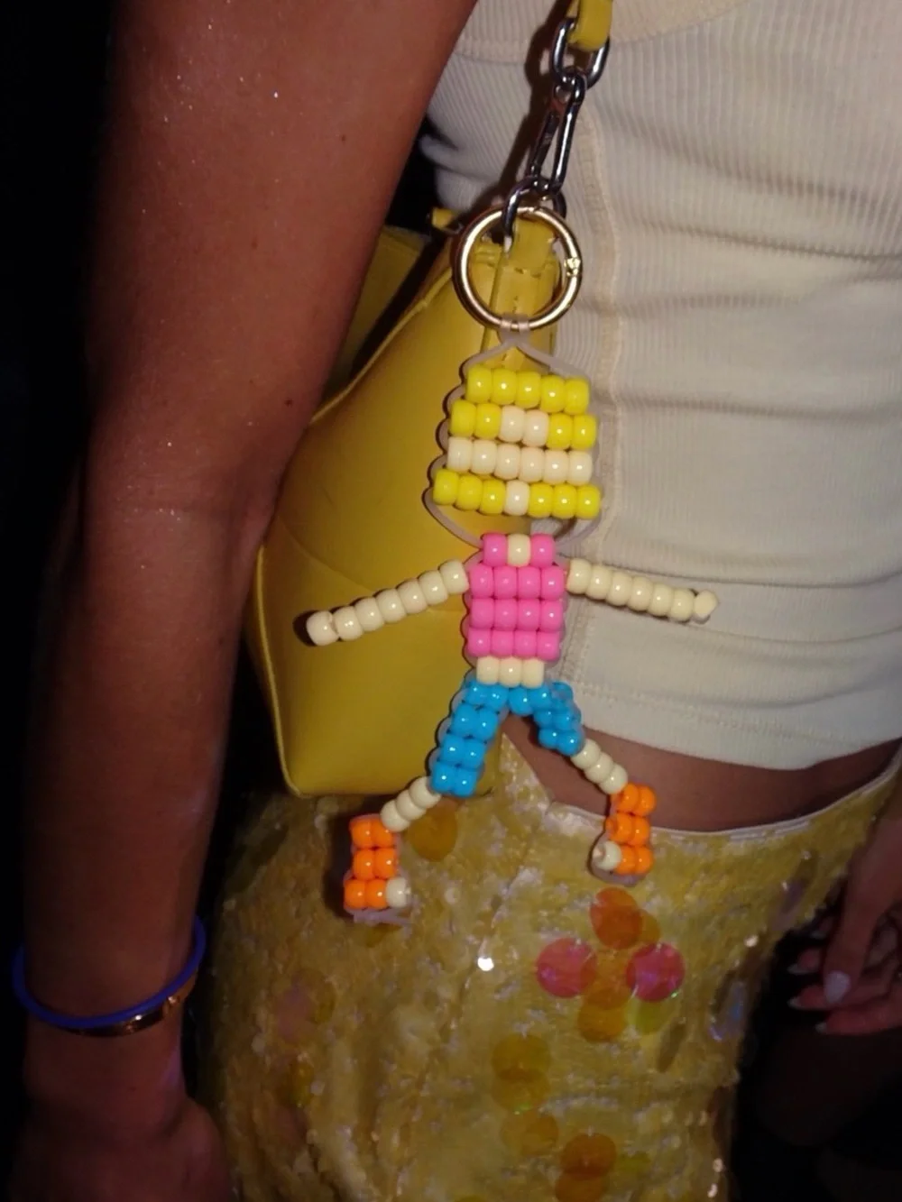 Lizzie McGuire Beaded Keychain Charm